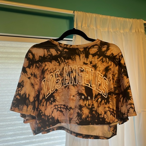 SHEIN Los Angeles CA Cropped-Baggy T-Shirt - Picture 1 of 5
